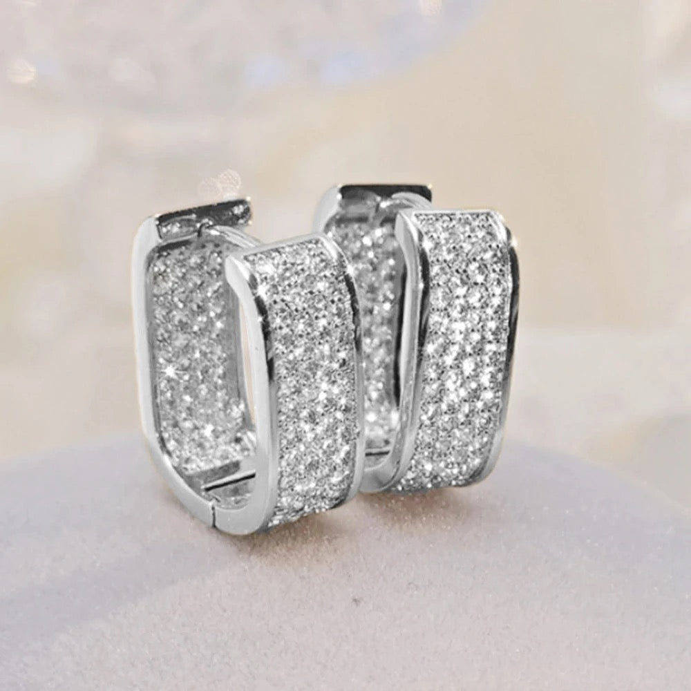Silver Crystal Earrings