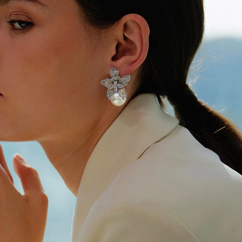 Pearl Blossom Earrings