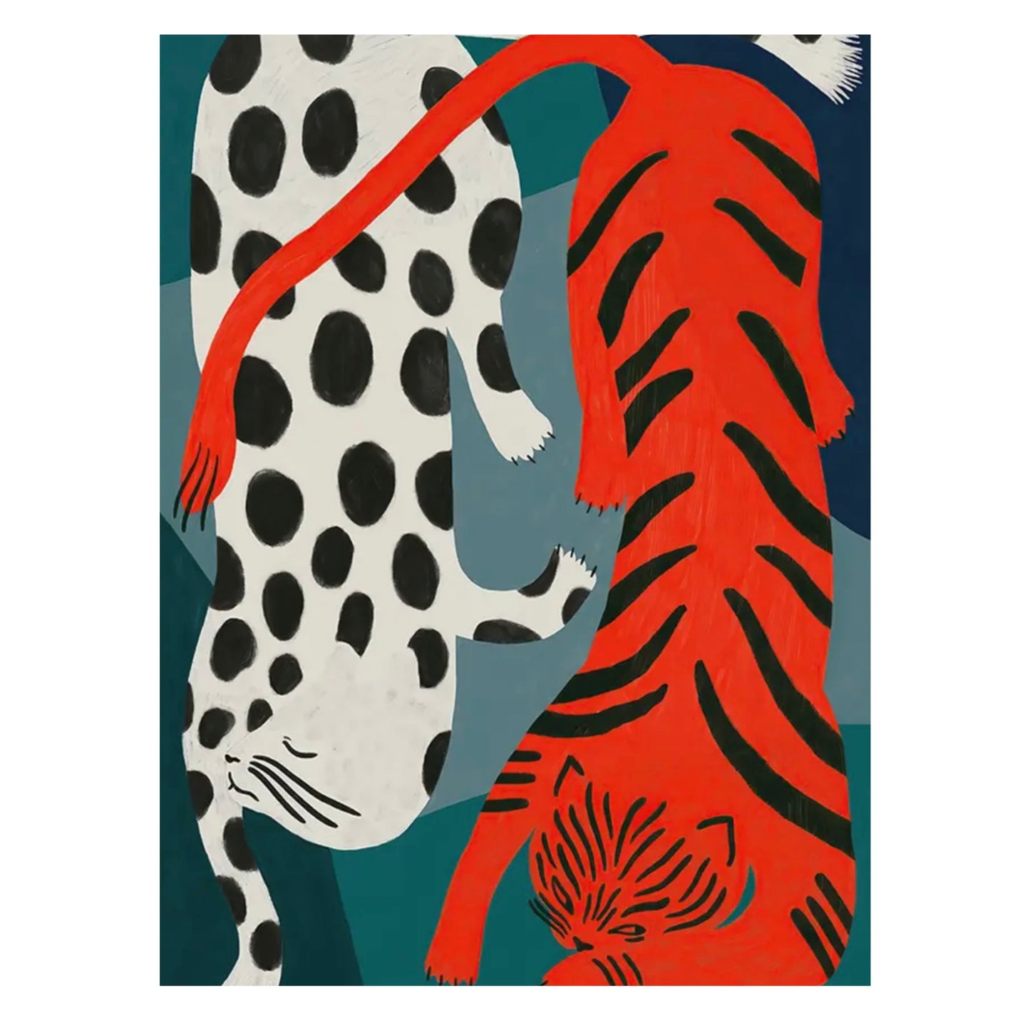 Tiger Leopard Poster Canvas Painting