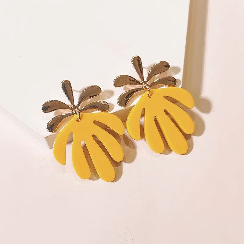 Leaves Long Drop Earrings