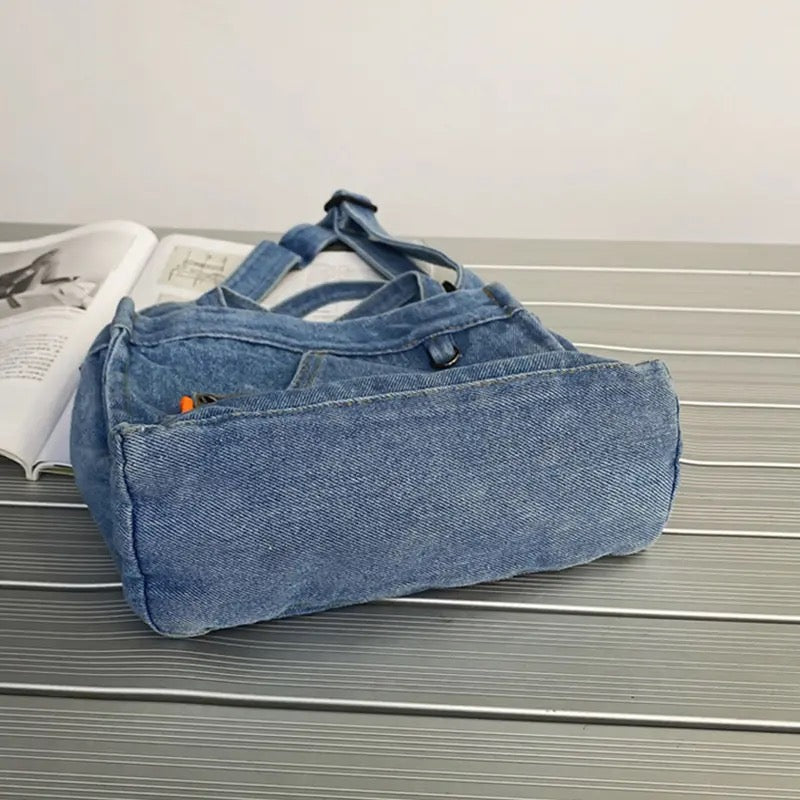 Denim Cloth Women Little Shoulder Bag