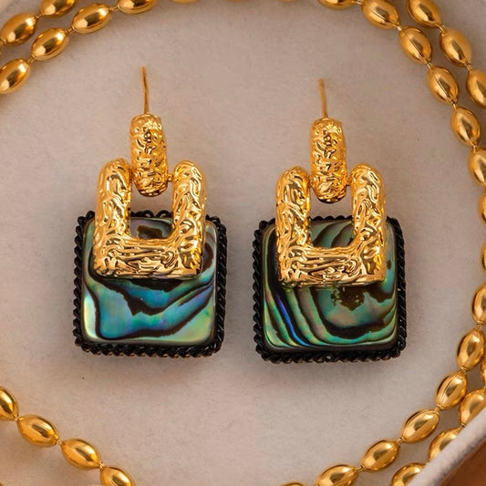 Vintage Abalone Earrings