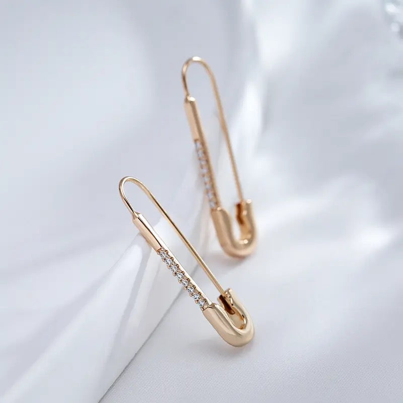 Rose Gold Pin Earrings