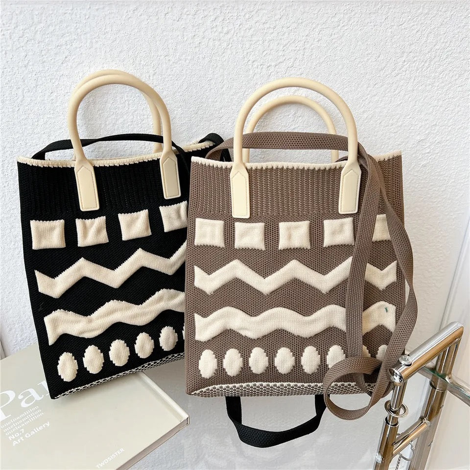 Handmade Knit Shopping Bags