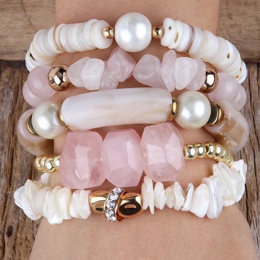 Stack Stone Bracelets Set