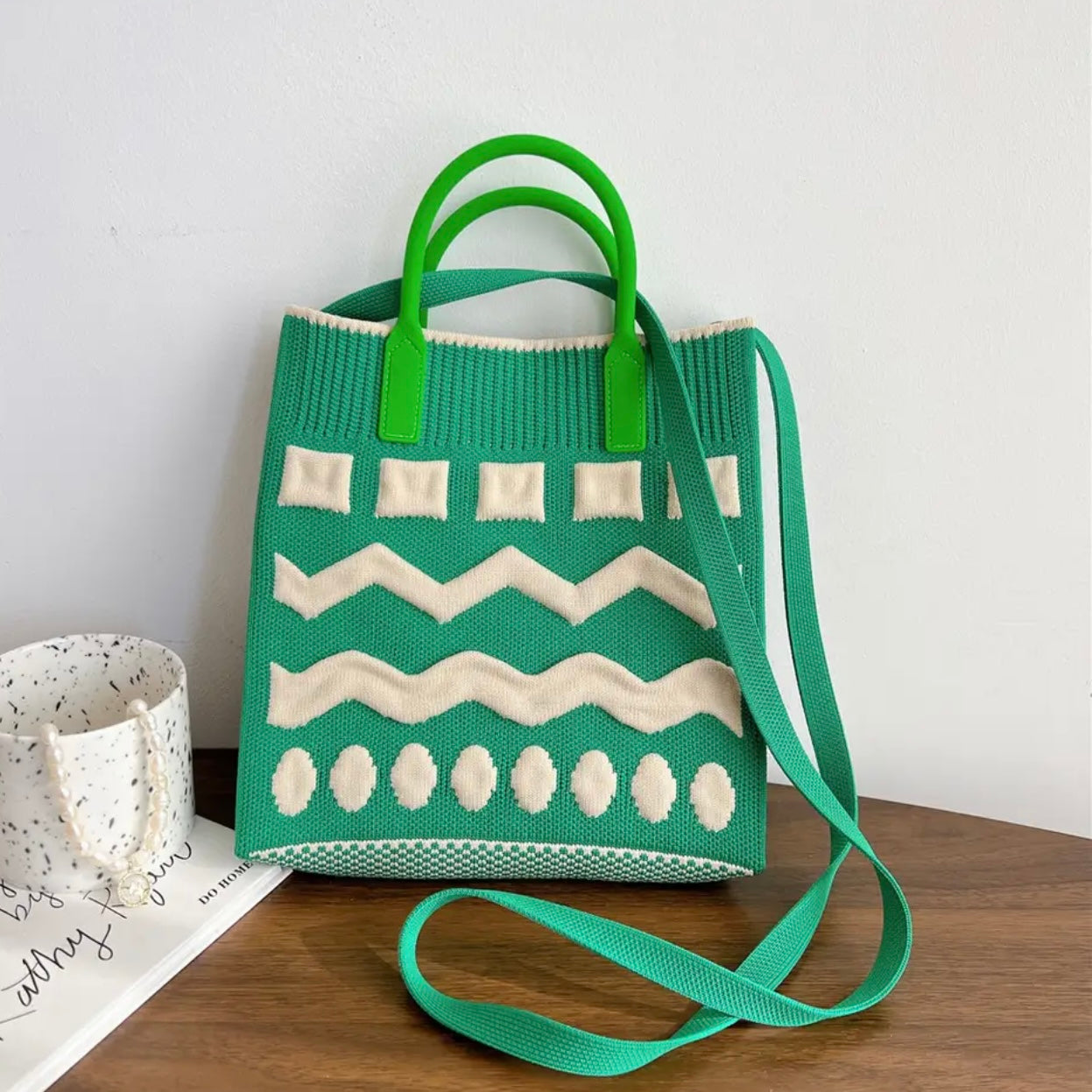 Handmade Knit Shopping Bags