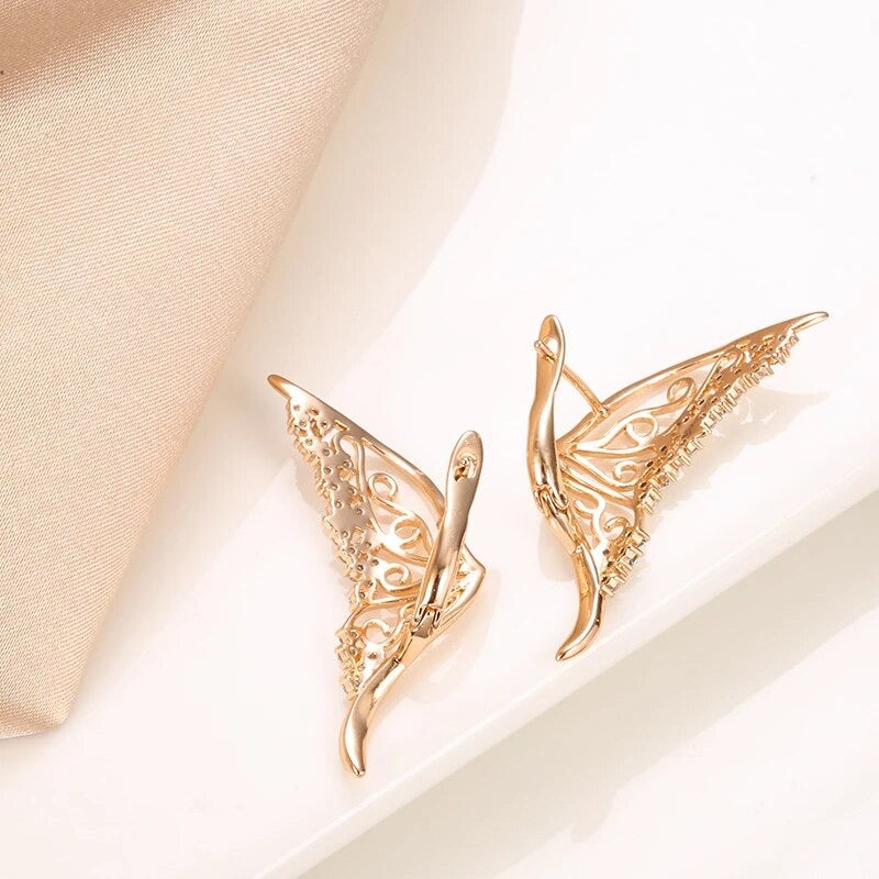 Rose Gold Butterfly Earrings