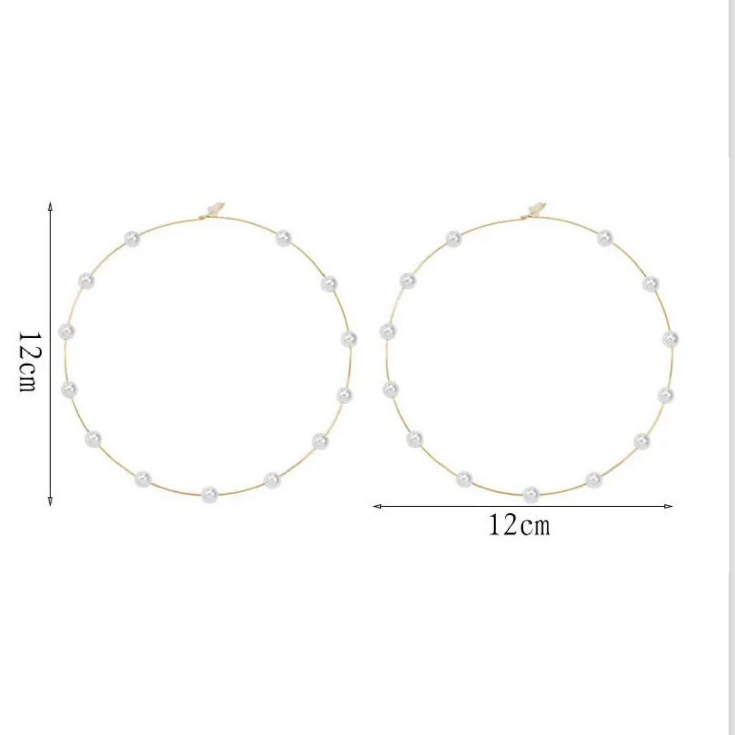 Super Huge Circle Pearls Earrings