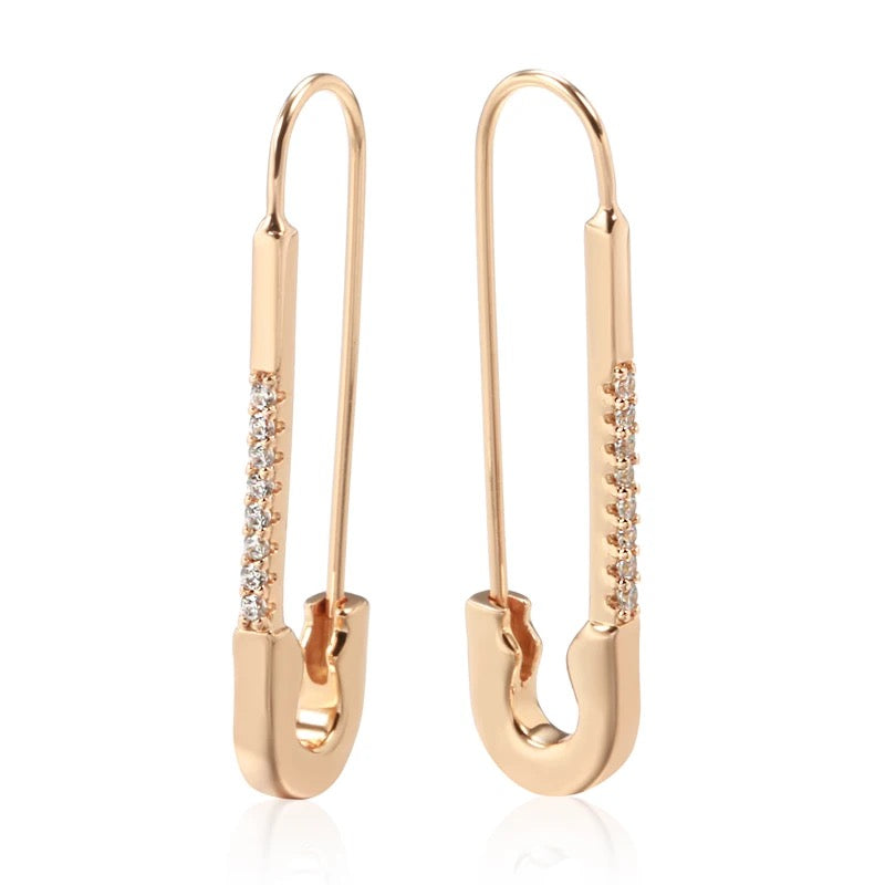 Rose Gold Pin Earrings