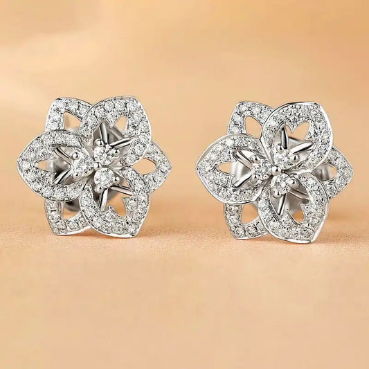 Camellia Zircon Earrings