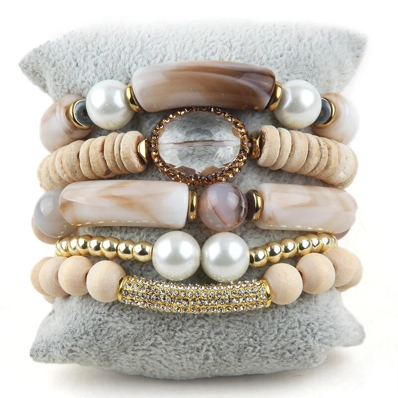 Stack Stone Bracelets Set