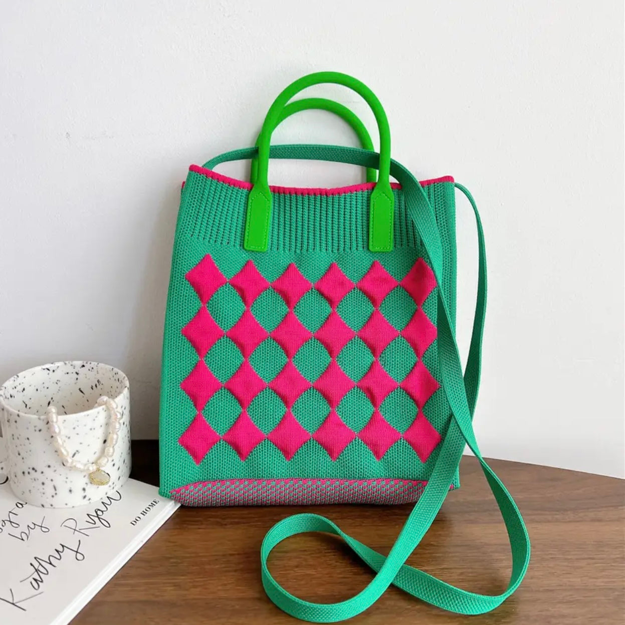 Handmade Knit Shopping Bags