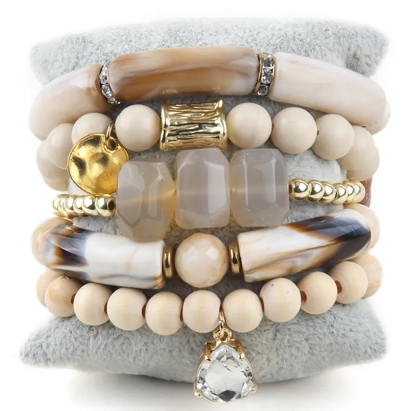 Stack Stone Bracelets Set