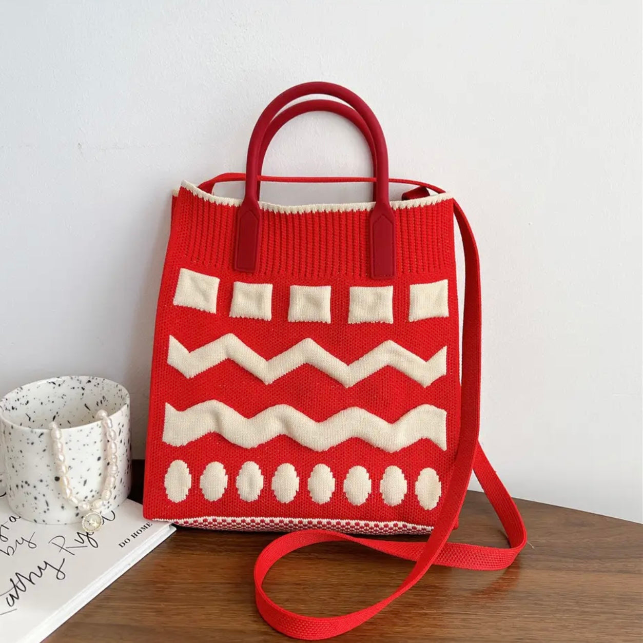 Handmade Knit Shopping Bags