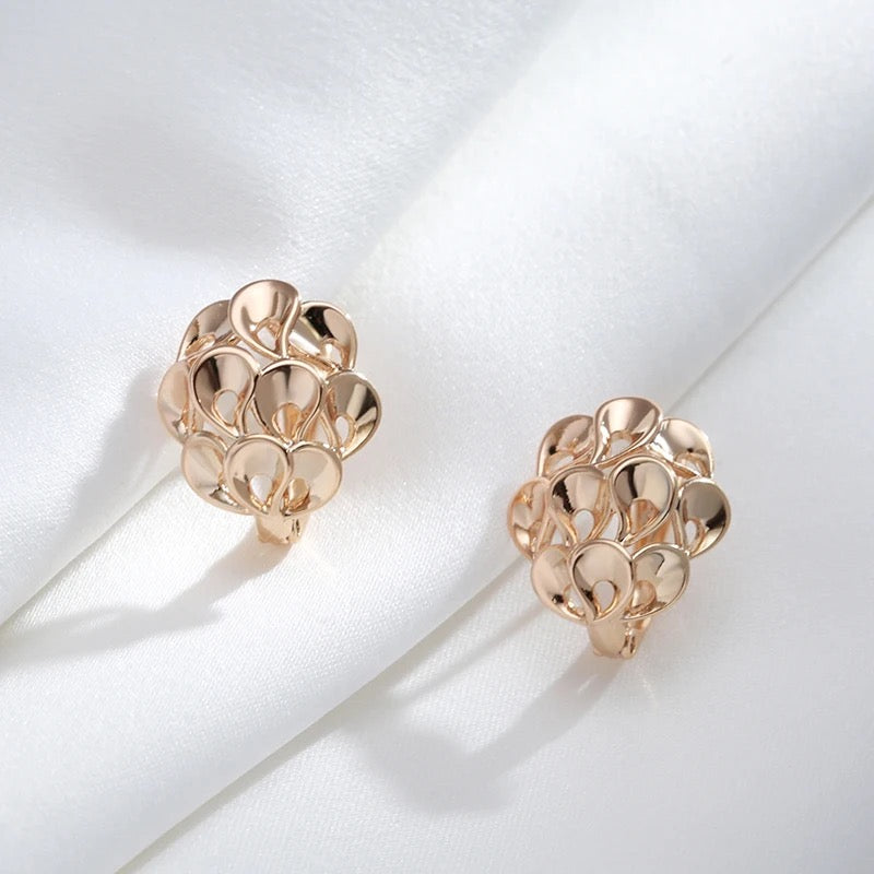 Rose Gold Hydrangea Earrings