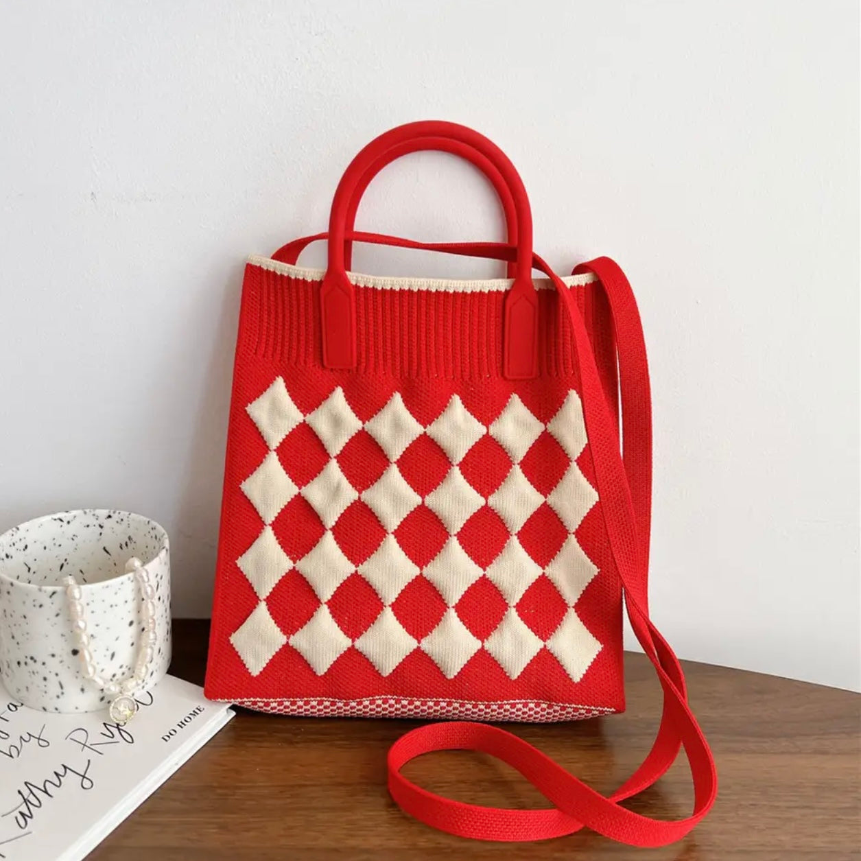 Handmade Knit Shopping Bags