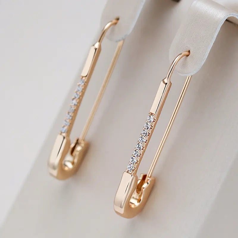 Rose Gold Pin Earrings