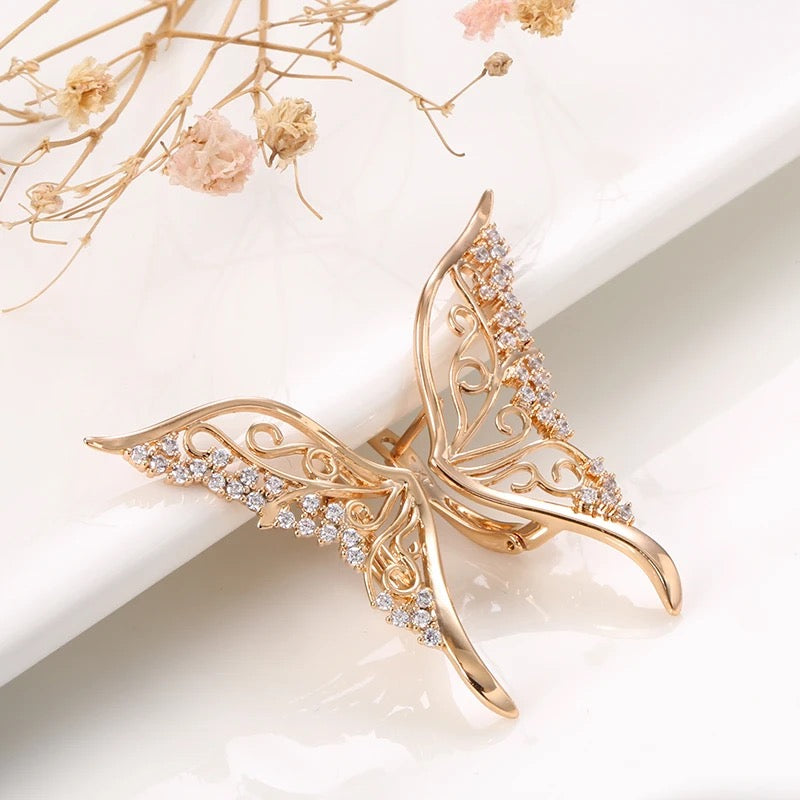 Rose Gold Butterfly Earrings