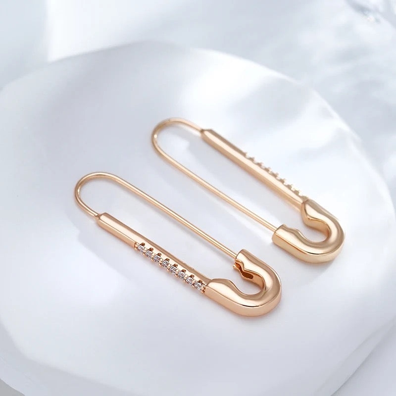 Rose Gold Pin Earrings