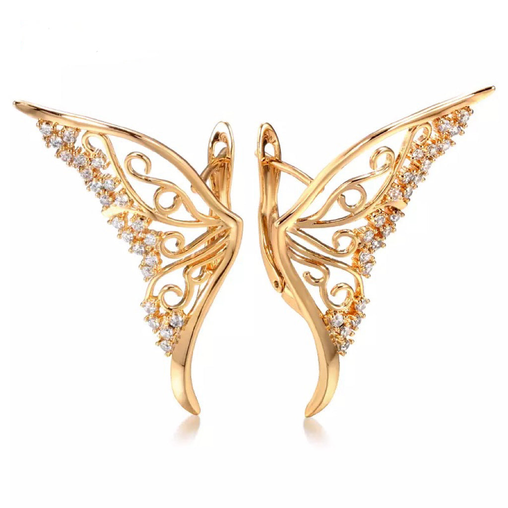 Rose Gold Butterfly Earrings