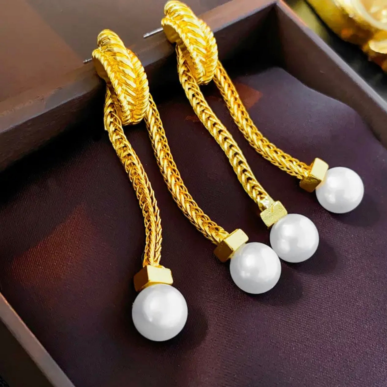 Pearl Tassel Earrings