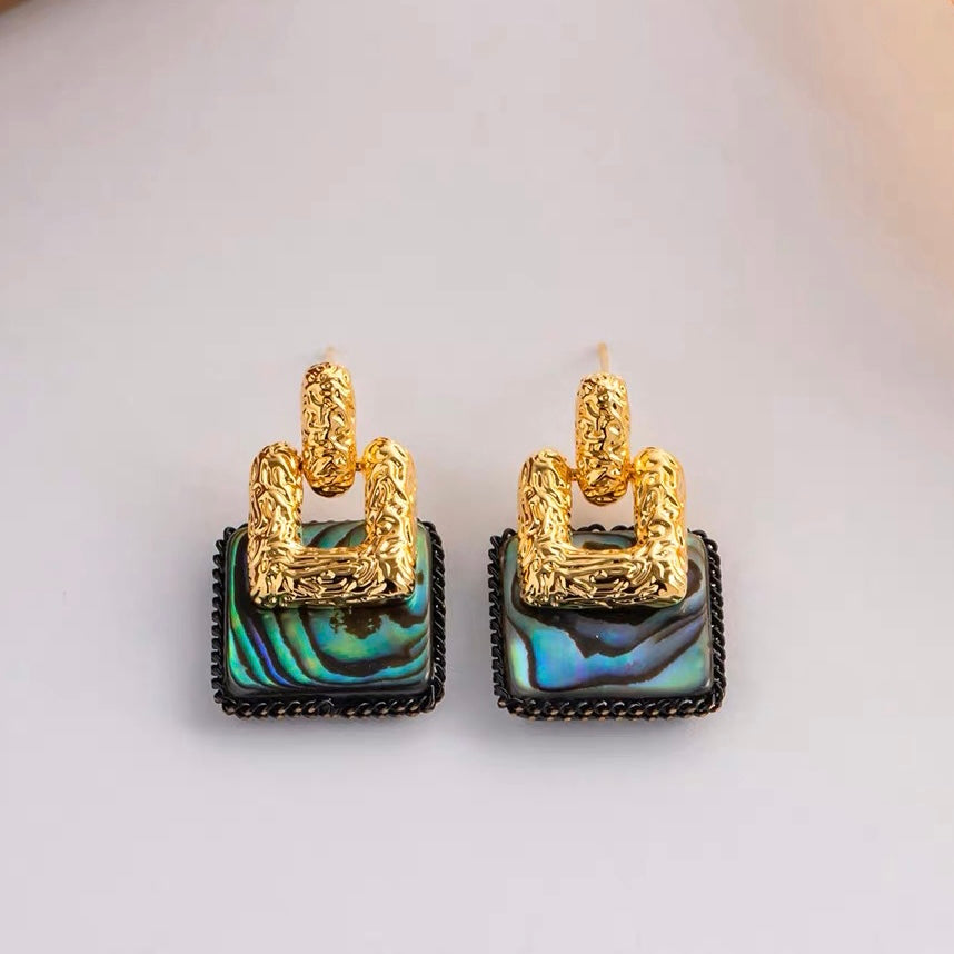 Vintage Abalone Earrings