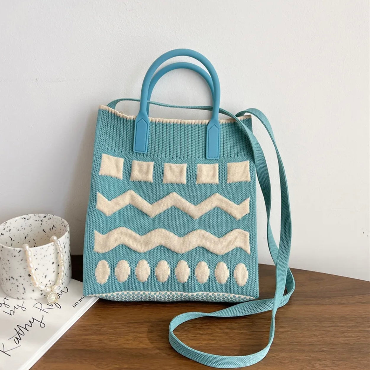 Handmade Knit Shopping Bags