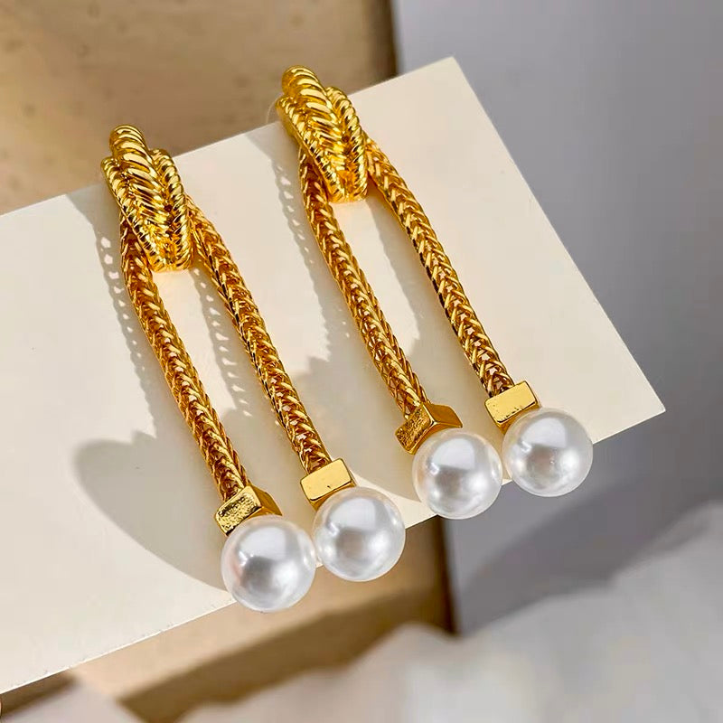 Pearl Tassel Earrings