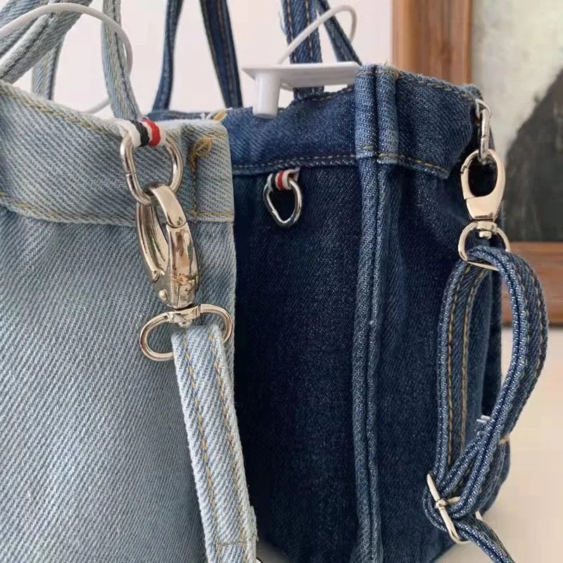 Denim Cloth Women Little Shoulder Bag