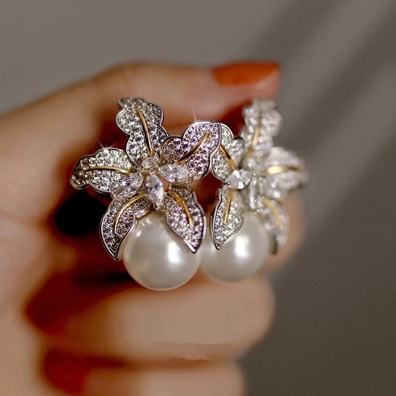 Pearl Blossom Earrings