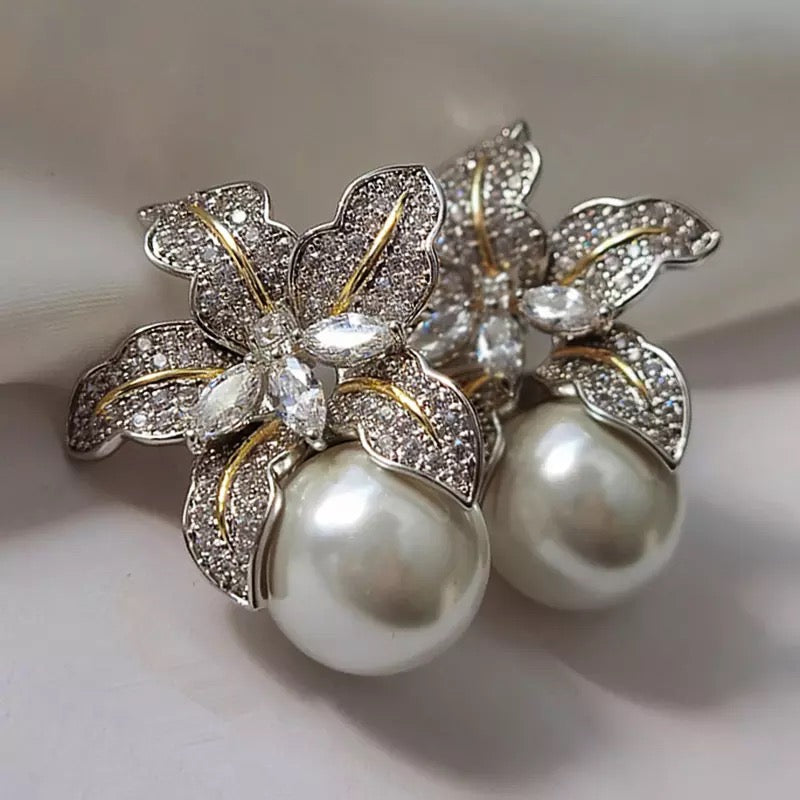 Pearl Blossom Earrings