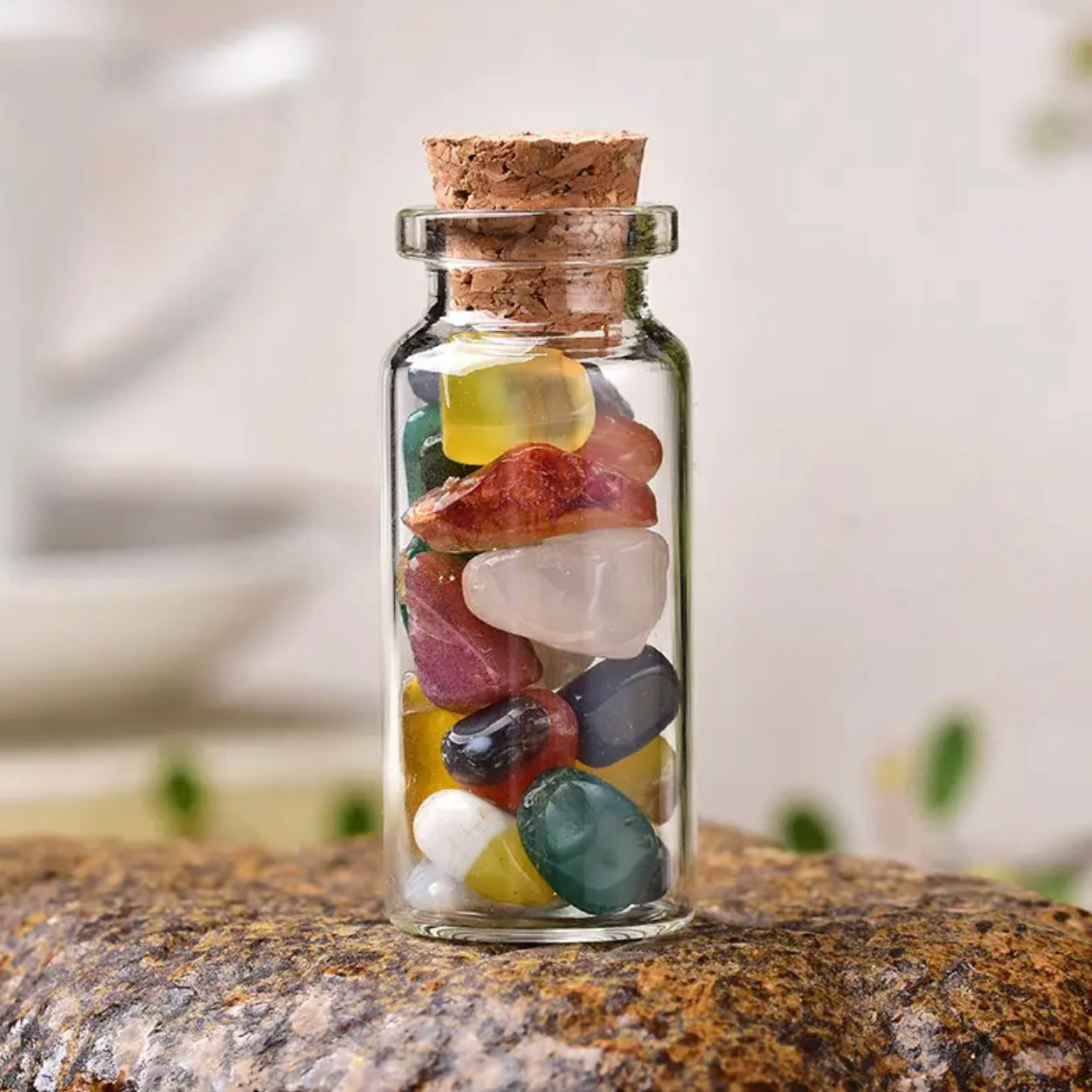 Natural Crystal Polished Stones Lucky Drifting Bottle