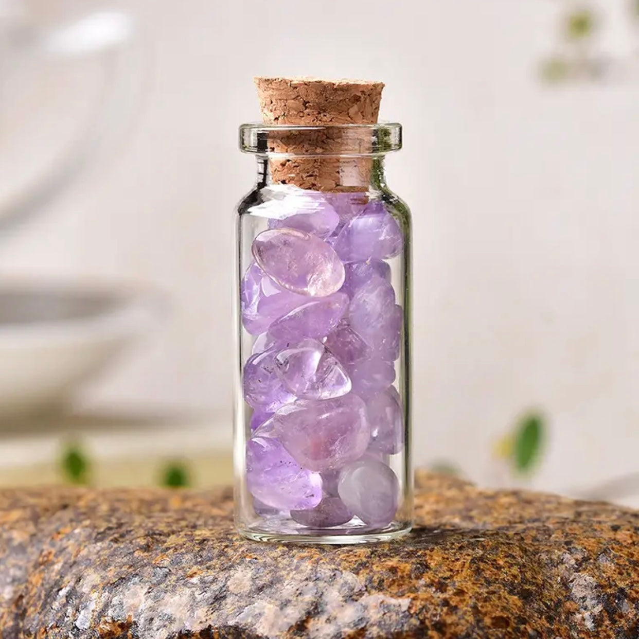 Natural Crystal Polished Stones Lucky Drifting Bottle