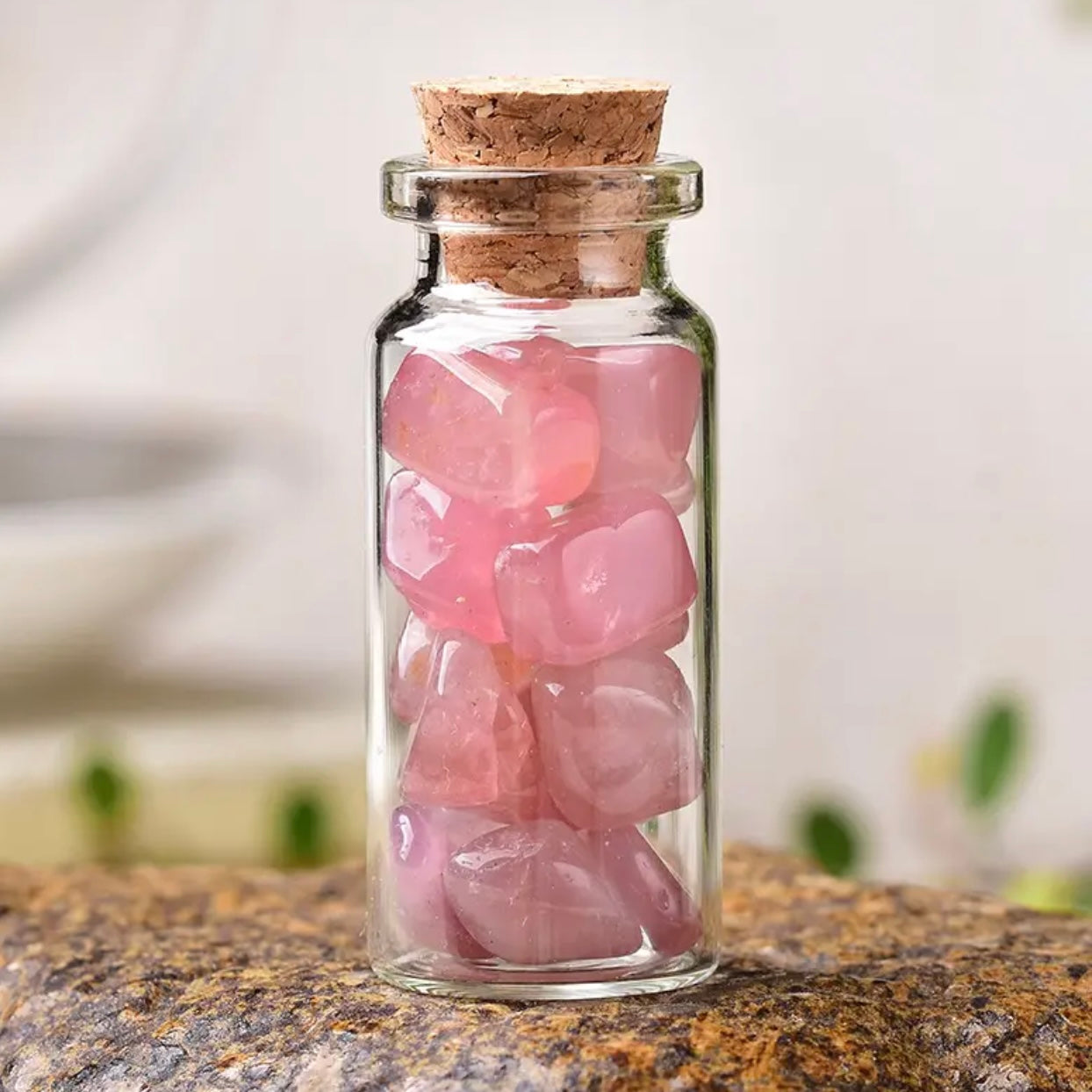 Natural Crystal Polished Stones Lucky Drifting Bottle