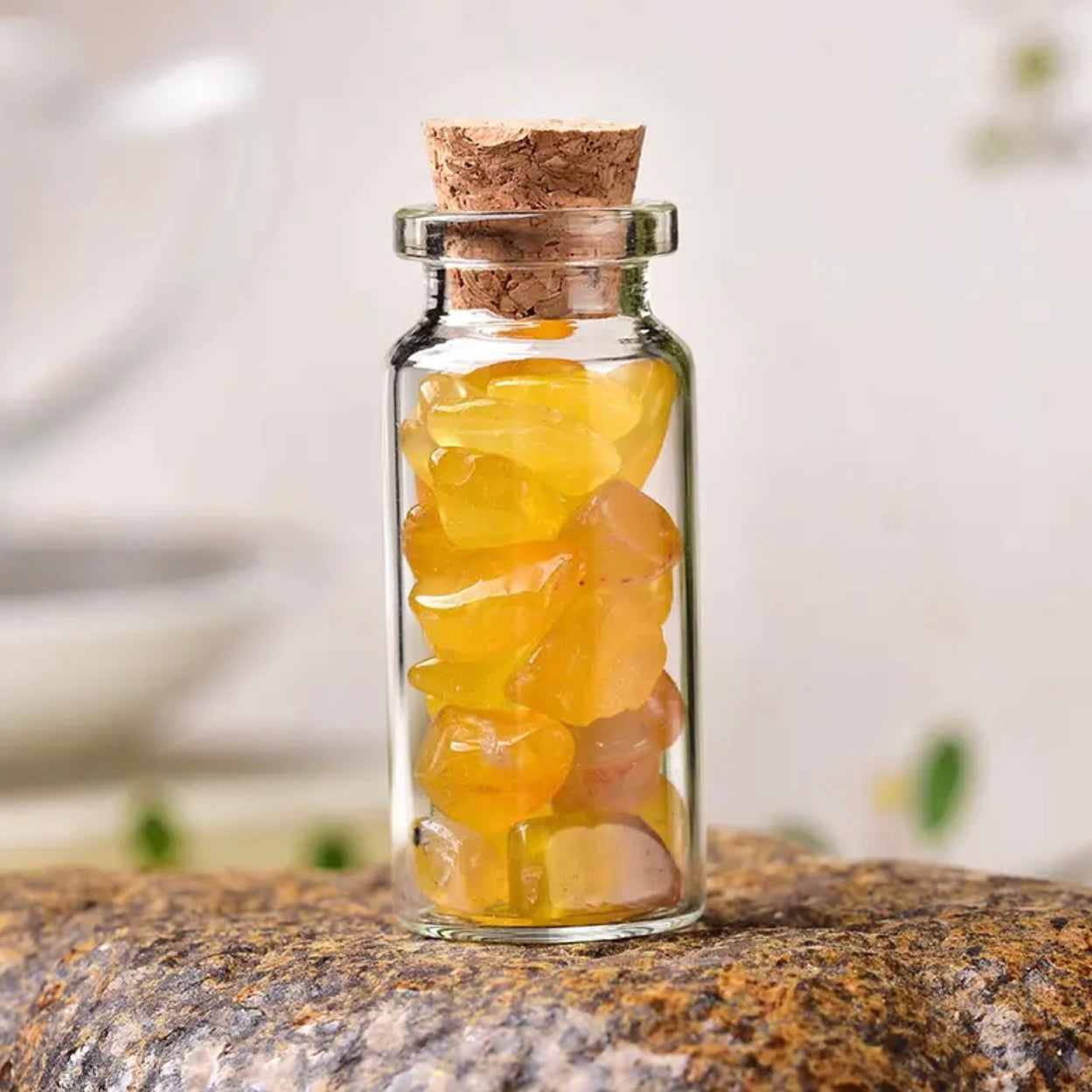 Natural Crystal Polished Stones Lucky Drifting Bottle