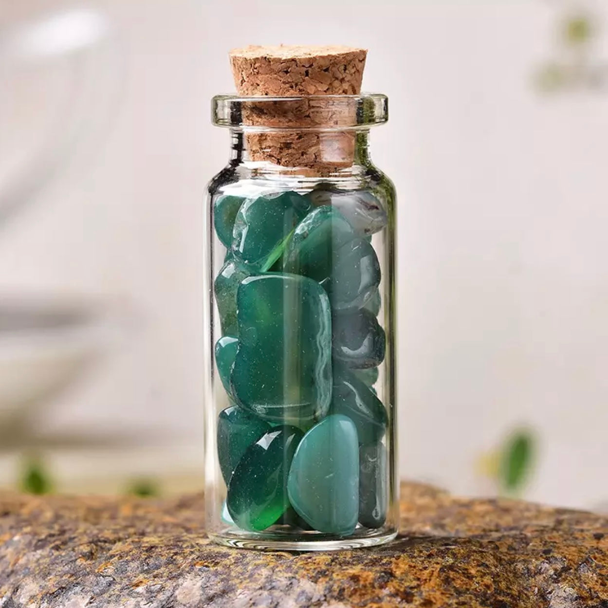 Natural Crystal Polished Stones Lucky Drifting Bottle