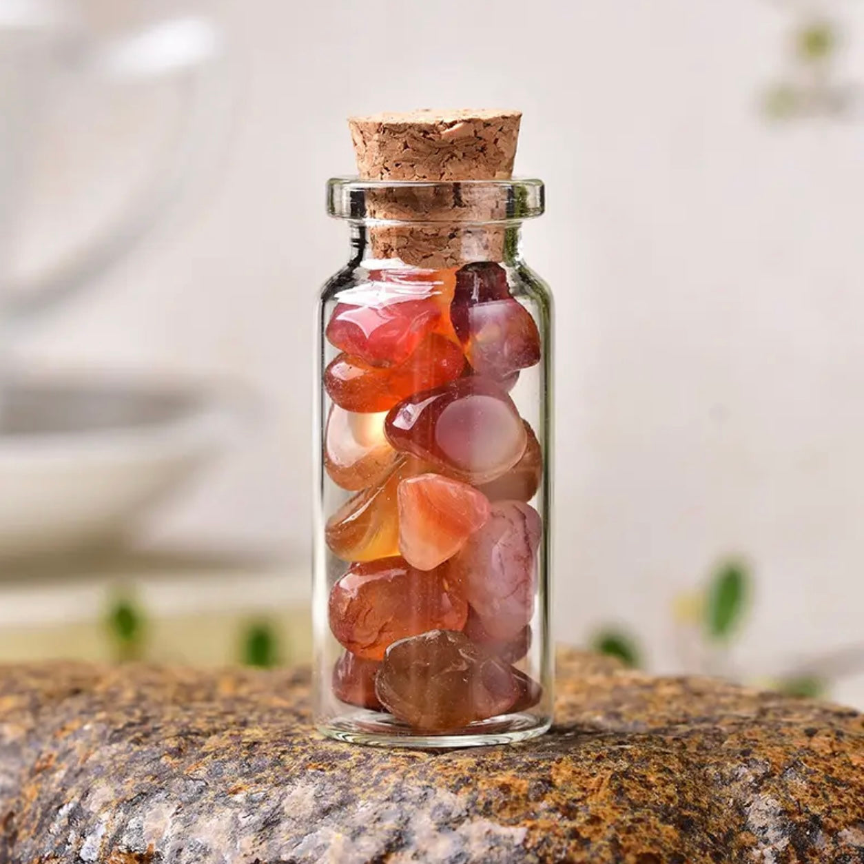 Natural Crystal Polished Stones Lucky Drifting Bottle